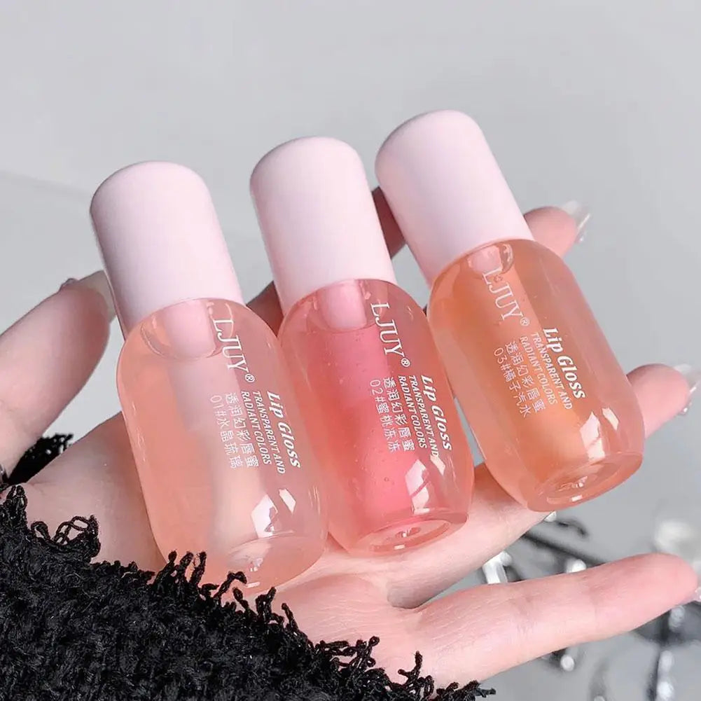Moisturizing Lip Oil Hydrate And Soften Lip Transparent Jelly Balm Oil Unisex Fruit Lip Gloss Clear Crystal Autumn And Winter
