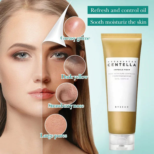 Centella Asiatica Cleanser Amino Acid Deep Cleansing Soothing Oil Control Facial Cleanser Weak Acid Natural Ph5 Foaming Cleanser