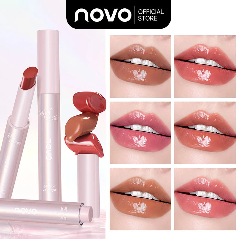 Moisturizing Mirror Lipstick, Nourishing Lip  Glaze, Long-Lasting Waterproof Non-Stick Cup, Highpigment Lip Gloss,All Skin Types