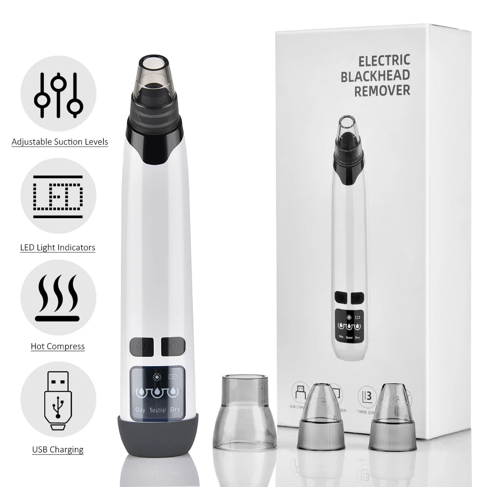 Electric Blackhead Remover Device and Mist Sprayer Face Skin Tester Skin Care Set Black Dots Vacuum Suction Face Cleaner Nourish