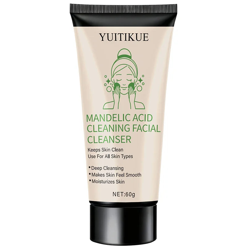 YUITIKUE Facial Cleanser 60g - Mandelic Acid Formula, Gentle Deep Cleansing, Moisturizes & Controls Oil