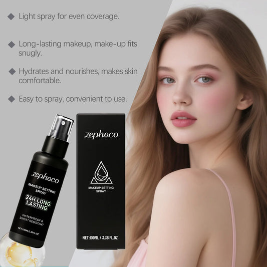 Makeup Setting Spray Hyaluronic Acid Moisturizing Waterprodf Sweat Resistant Fast Drying Lightweight 24h Longlasting Fixing Mist