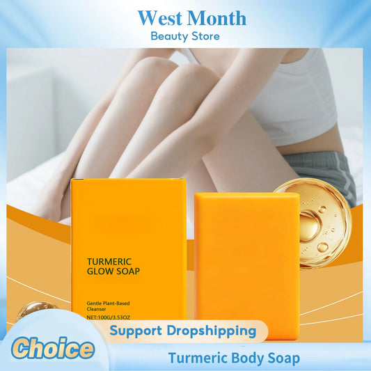 Turmeric Body Soap Exfoliating Gentle Cleansing Moisturizing Revitalizing Brightening Oil Control Remove Dirt Glowing Body Soap