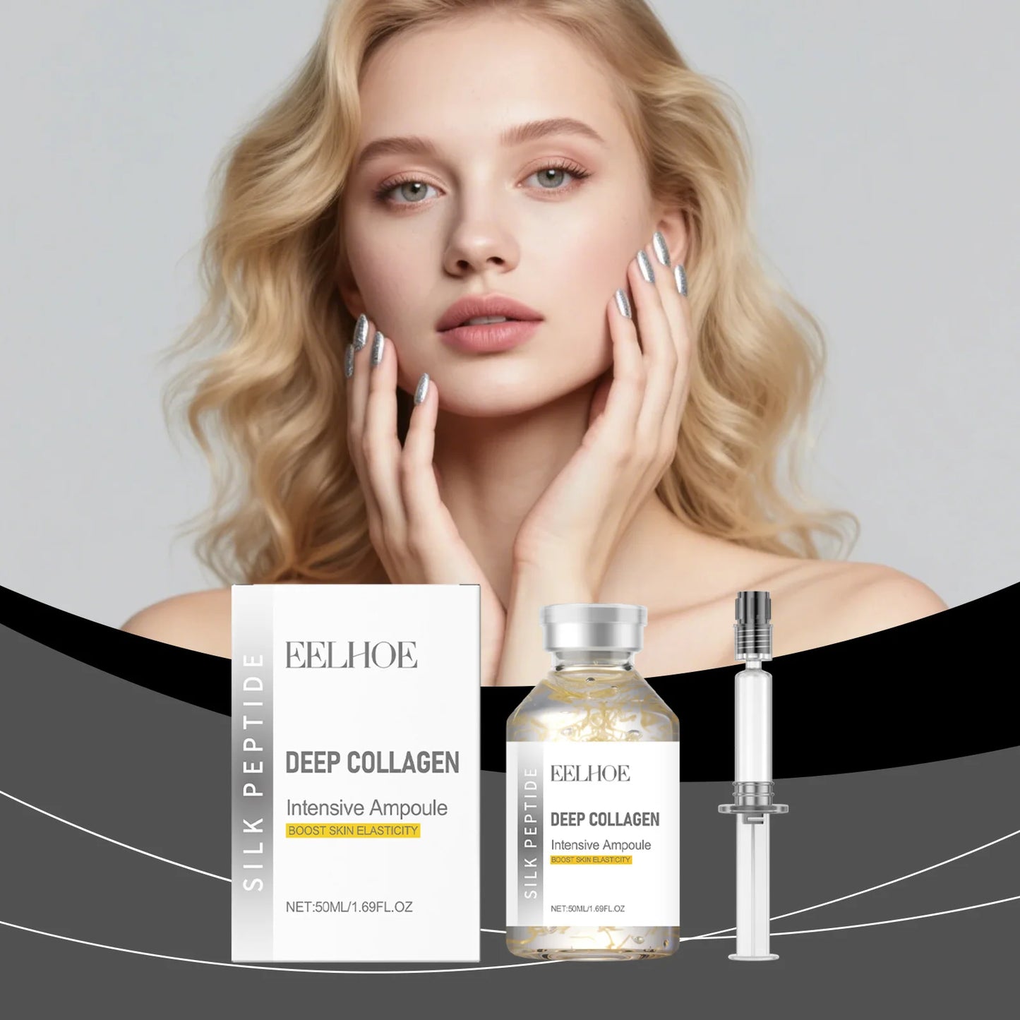 Facial essence serum gently cares for the facial contours, improves skin quality and makes the skin smooth and delicate.