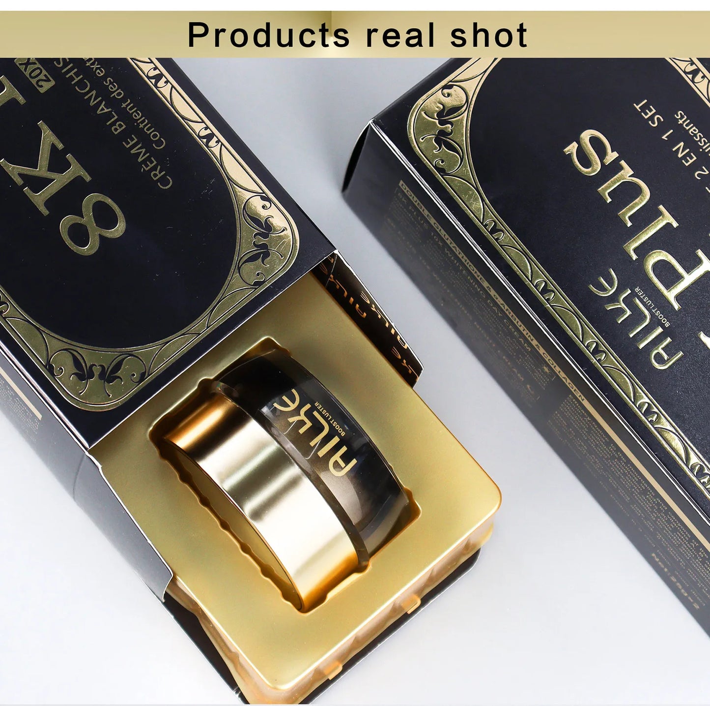 AILKE Whitening Face Cream, Reduce Dark Spots, Wrinkles, Melanin, Even Skin Tone, With Collagen, Glutathione, for All Skin Types