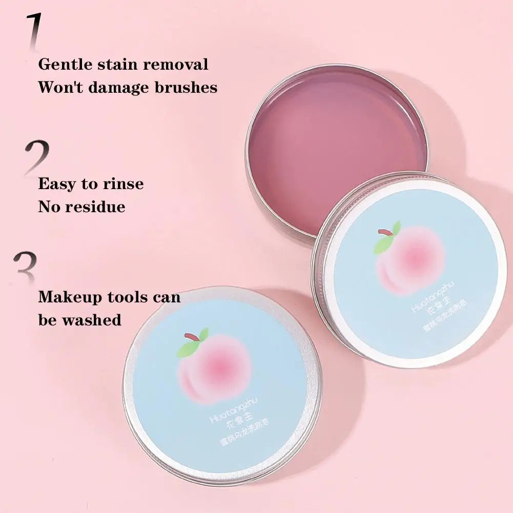 Makeup Brush Cleaner Gentle Effective Cleansing Low Foam Formula Quick Rinse Sponges Puffs Peach Oolong Scent Refreshing