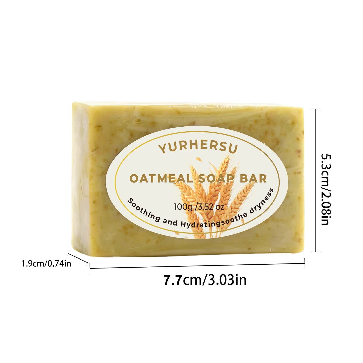 Handmade Oatmeal Soap Gentle Exfoliating Deep Cleansing Moisturizing Soothing Repair Dry Skin Face Body Wash Soap Bar