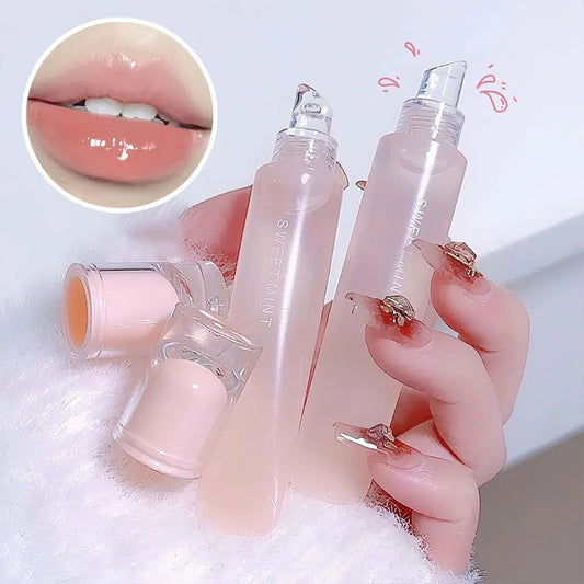 SWEET MINT Lip Balm Moisturizing Hydrating Luminous Base Color Transparent Texture Everyday Use ,Long-Lasting Moisture