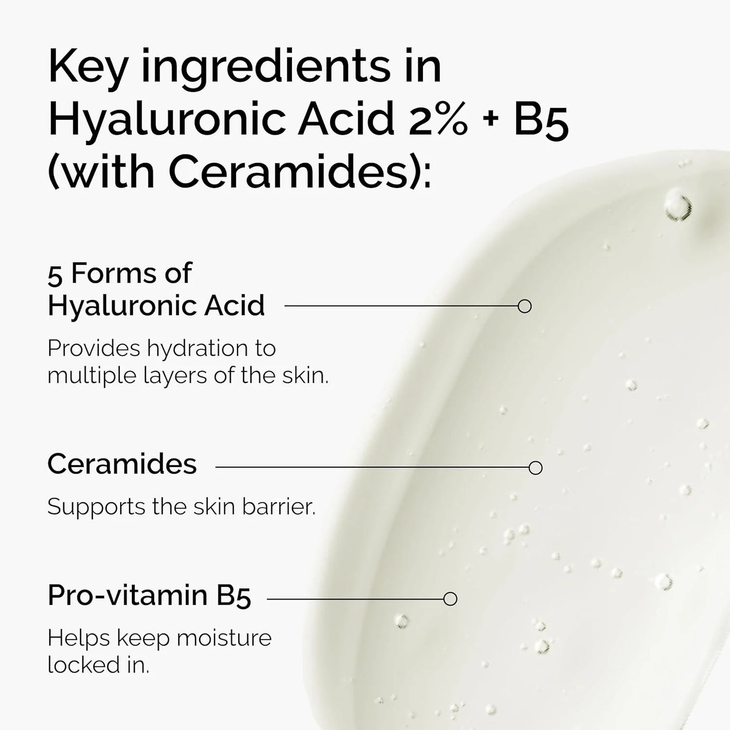 2% Hyaluronic Acid+ B5 Serum 30ml Moisturizing Nourishing Dry Smooth Face Skin Care Pore Shrinking Moisturizing Serums Skin Care