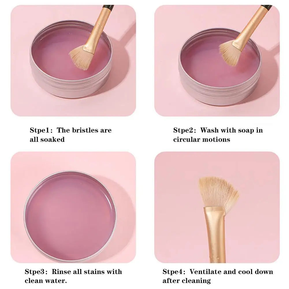 Makeup Brush Cleaner Gentle Effective Cleansing Low Foam Formula Quick Rinse Sponges Puffs Peach Oolong Scent Refreshing