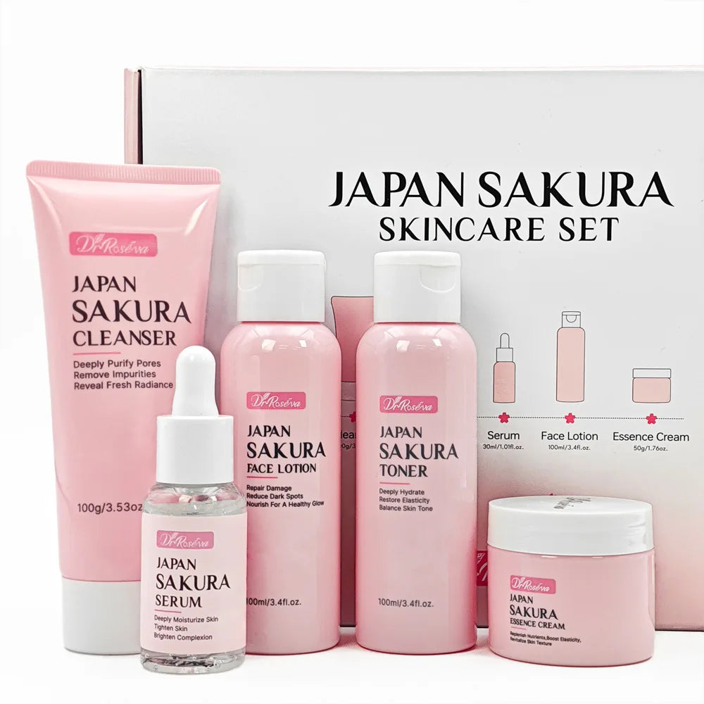 SKINCARE Exfoliating Cleanser Repair Firming Brightening Cream Essence Skin Care Set