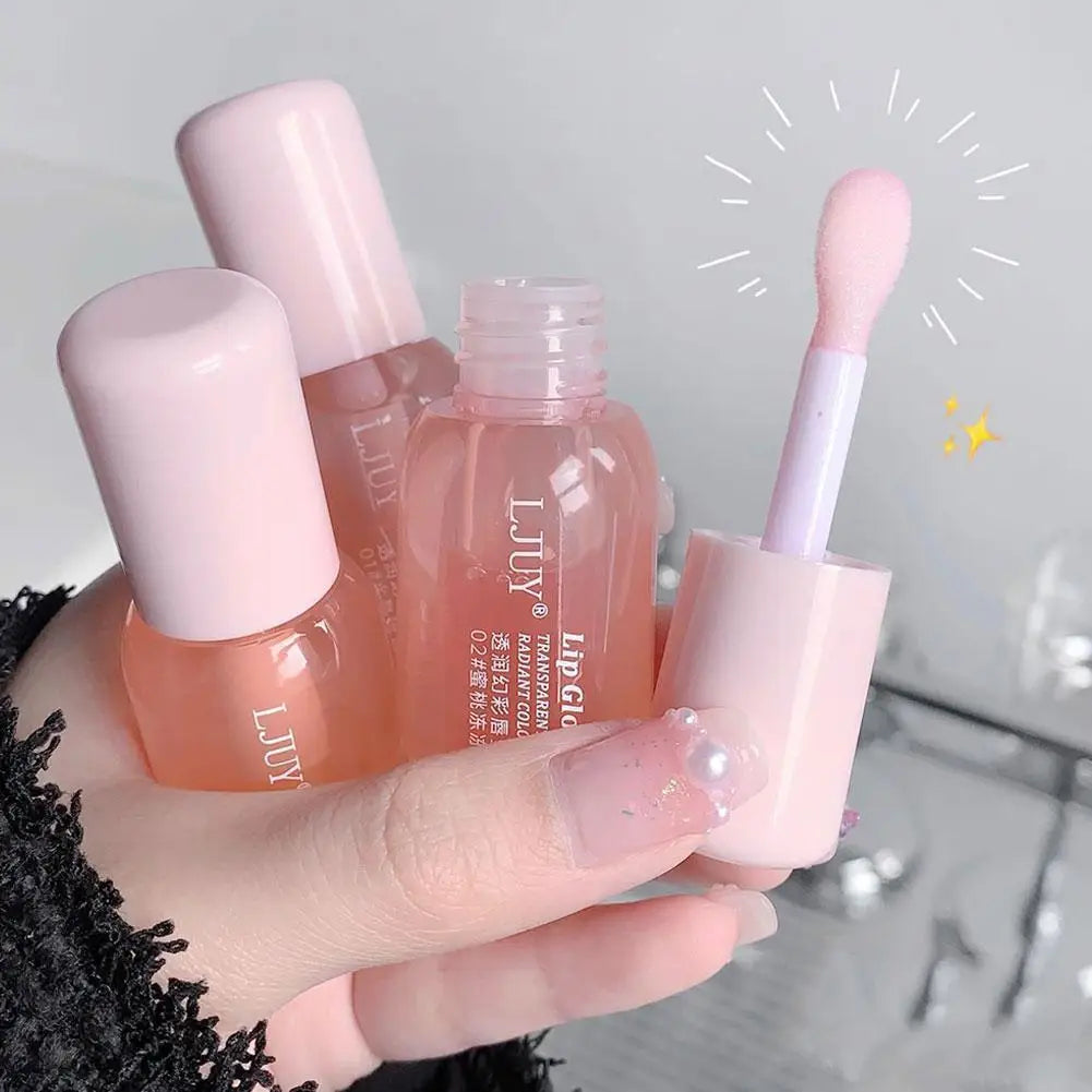 Moisturizing Lip Oil Hydrate And Soften Lip Transparent Jelly Balm Oil Unisex Fruit Lip Gloss Clear Crystal Autumn And Winter