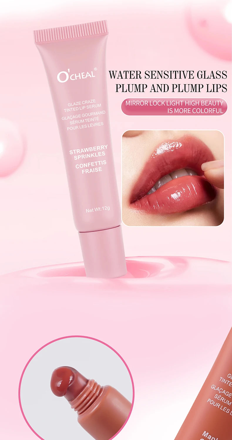Moisturizing essence lip gloss, gloss lip makeup, durable color locking, multi color options, ideal holiday gift for girls
