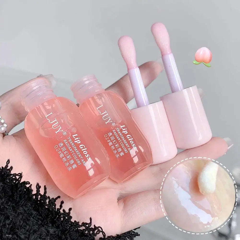 Moisturizing Lip Oil Hydrate And Soften Lip Transparent Jelly Balm Oil Unisex Fruit Lip Gloss Clear Crystal Autumn And Winter