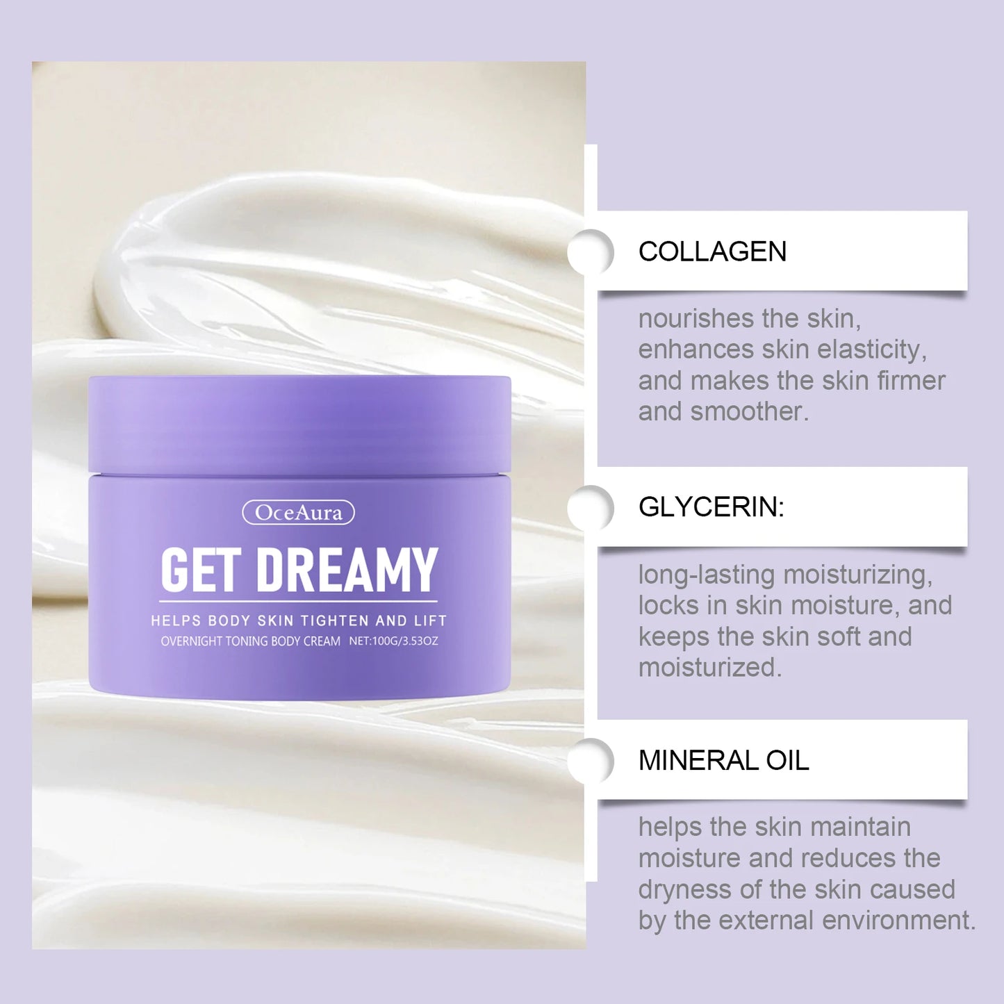 Moisturizing Body Lotion Effectively Prevent Dry Skin Firming Skin Cream Body Care Products Toning Body Firming 100ml
