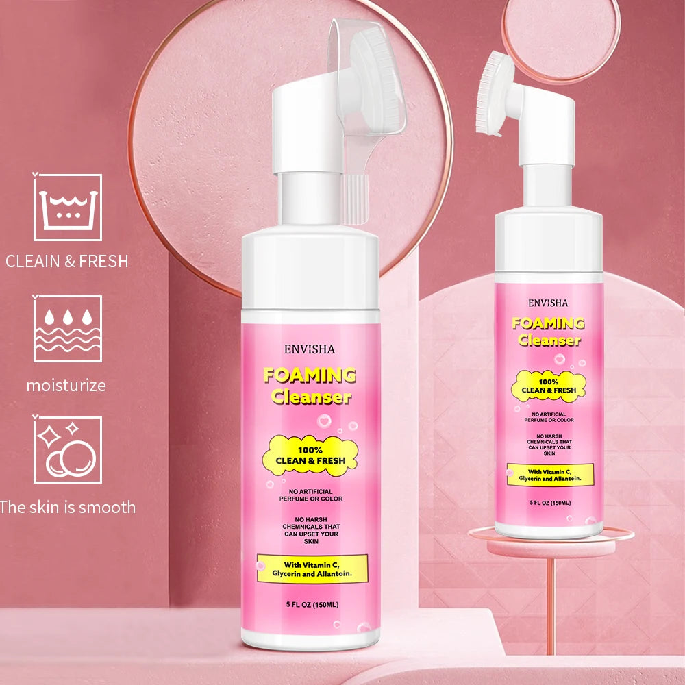 ENVISHA Foaming Cleanser Face Skin Care Oil Control Cleansing Exfoliating Mousse Smooth Moisturizing Whitening Shrinking Pores