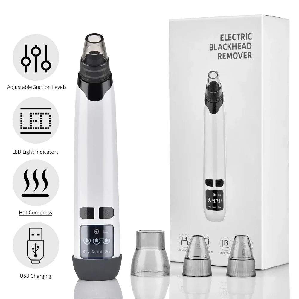 Electric Blackhead Remover Device and Mist Sprayer Face Skin Tester Skin Care Set Black Dots Vacuum Suction Face Cleaner Nourish
