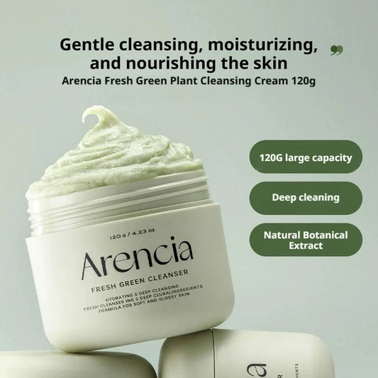 Arencia Fresh Green Rice Mochi Cleanser 120g Alcohol-Free Mineral Oil-Free Paraben-Free Gentle Formula Deep Cleanses