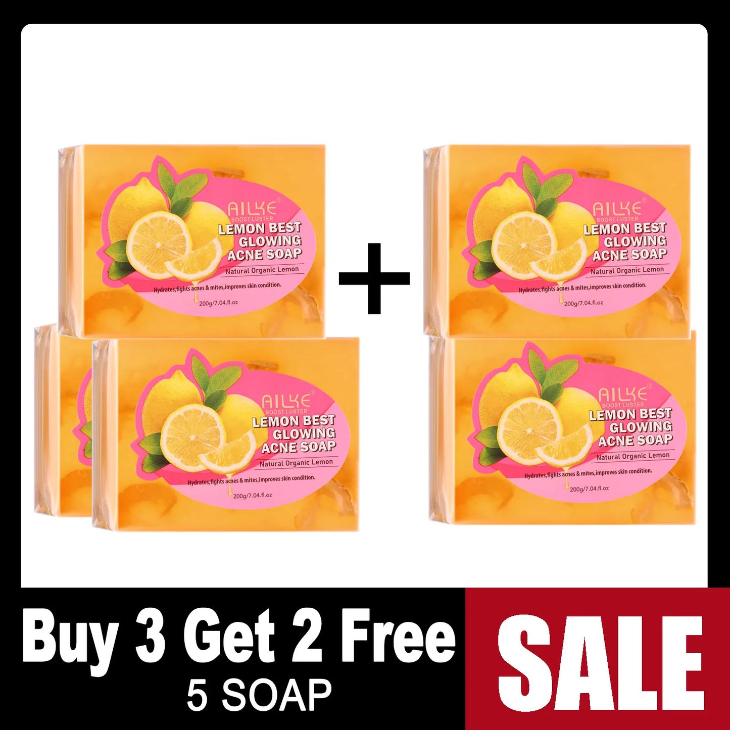 AILKE Natural Whitening Skin Care Set For All Skin Types, Remove Stubborn Acne, Dark Spots Kit, Reduce Melanin, Pigmentation