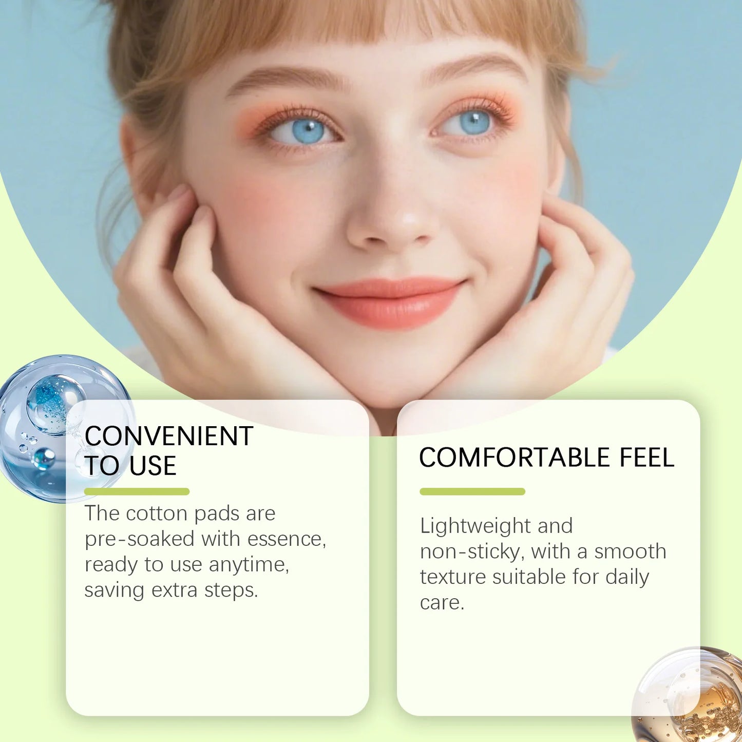 Moisturizing Calming Toner Pads Deep Hydrating Moisture Sooth Calming Improve Dry Roughness Skin Hydrating Soothing Facial Pads