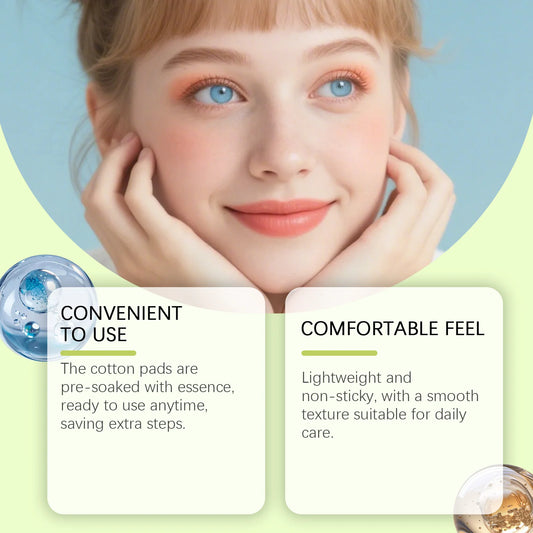 Moisturizing Calming Toner Pads Deep Hydrating Moisture Sooth Calming Improve Dry Roughness Skin Hydrating Soothing Facial Pads