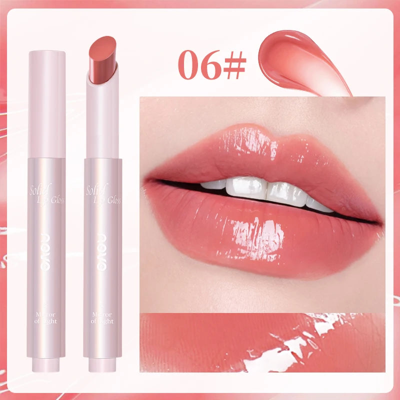 Moisturizing Mirror Lipstick, Nourishing Lip  Glaze, Long-Lasting Waterproof Non-Stick Cup, Highpigment Lip Gloss,All Skin Types