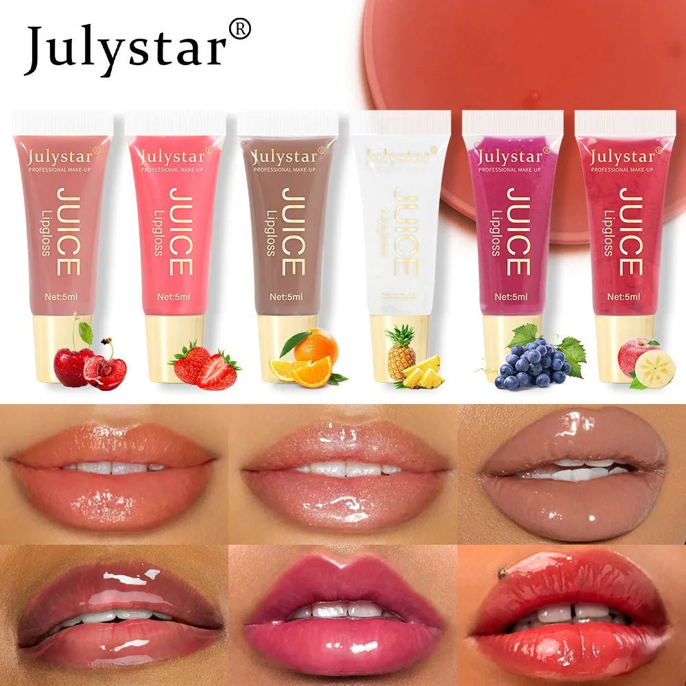 Moisturizing Lip Balm Fruit Lip Oil Gloss Care of the Lips Transparent Fullness LipGloss Soft Tube Makeup Applicator Beauty Care