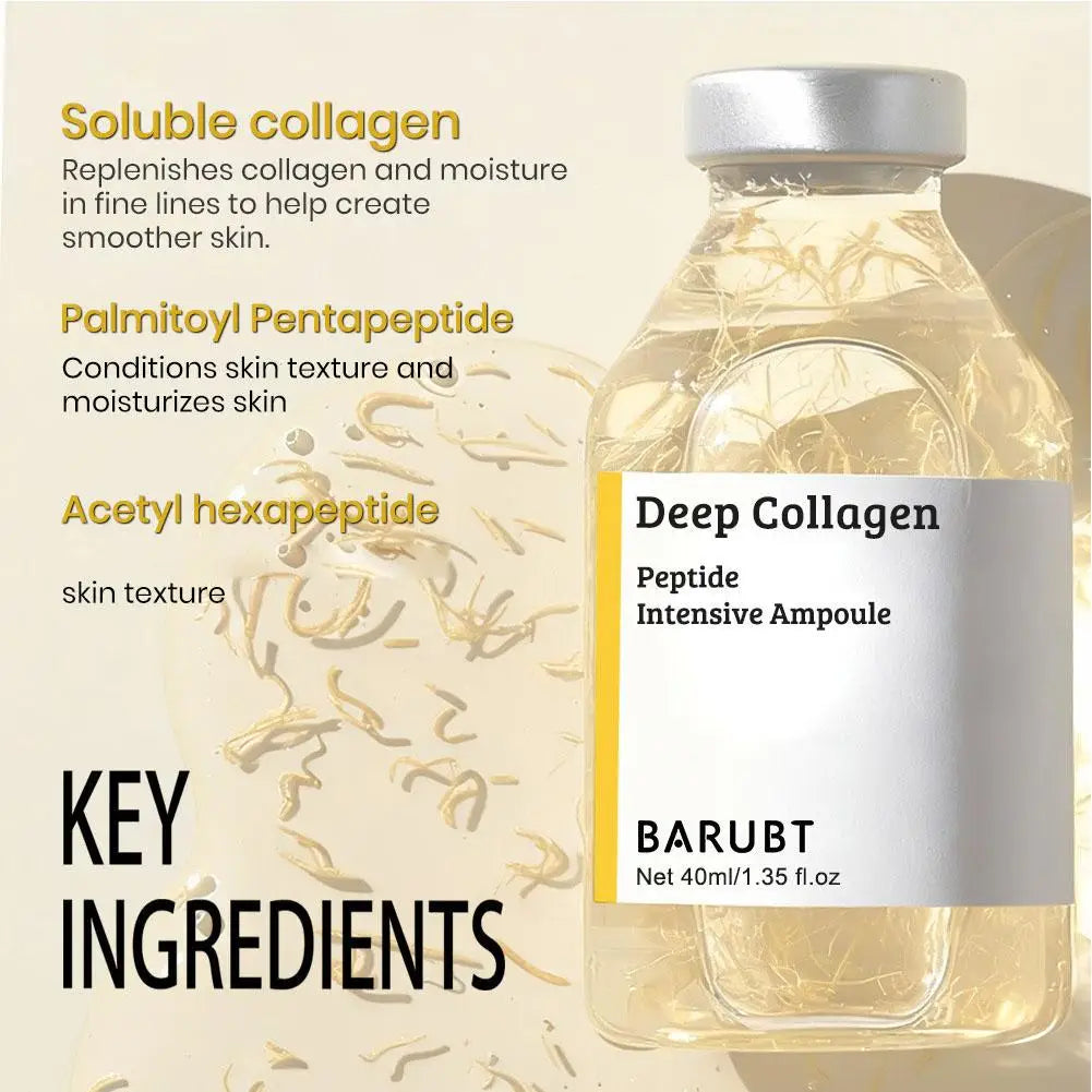 Korean Silk Collagen Essence Serum 40ml Deep Peptide Intensive Revitalizing Face Cream Anti-Wrinkle Firming Lifting Skin Care