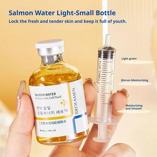 Skin Rejuvenation Essence Korean Salmon Serum Strengthen Skin Barrier Function 24 Hours Continuous Hydration Fiming Care