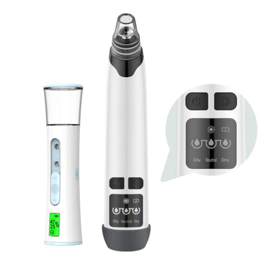Electric Blackhead Remover Device and Mist Sprayer Face Skin Tester Skin Care Set Black Dots Vacuum Suction Face Cleaner Nourish
