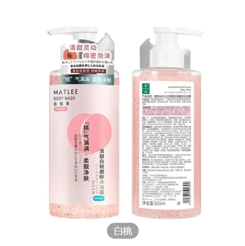 500ml/bottle MATLEE Fresh Fragrance Gentle Cleaning Moisturizing Scrub Bodys Exfoliating Repair Chicken Skin Special Shower Gel