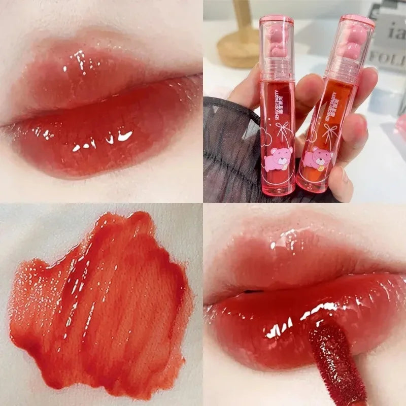 Moisturizing Mirror Lip Gloss Lasting Crystal Glossy Water Light Lip Glaze Nude Red Liquid Lipstick Women Lips Makeup Cosmetics