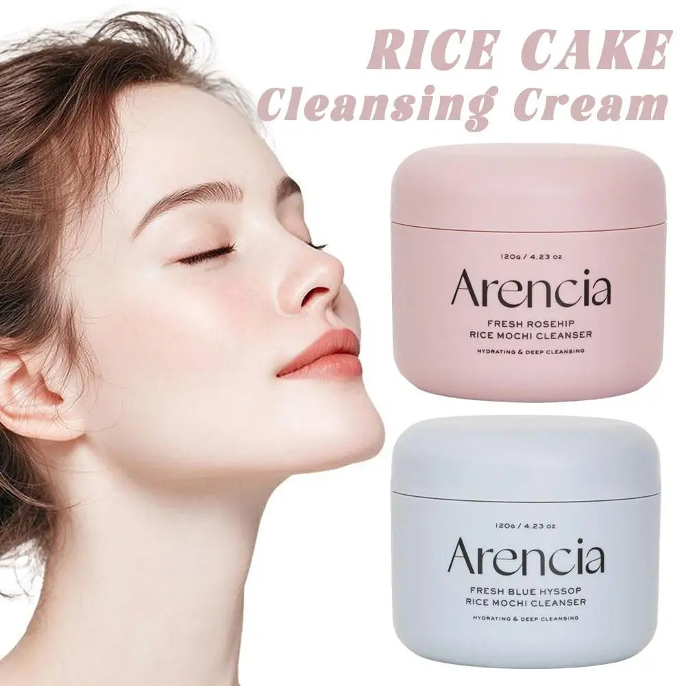 Arencia Fresh Green Rice Mochi Cleanser 120g Alcohol-Free Mineral Oil-Free Paraben-Free Gentle Formula Deep Cleanses