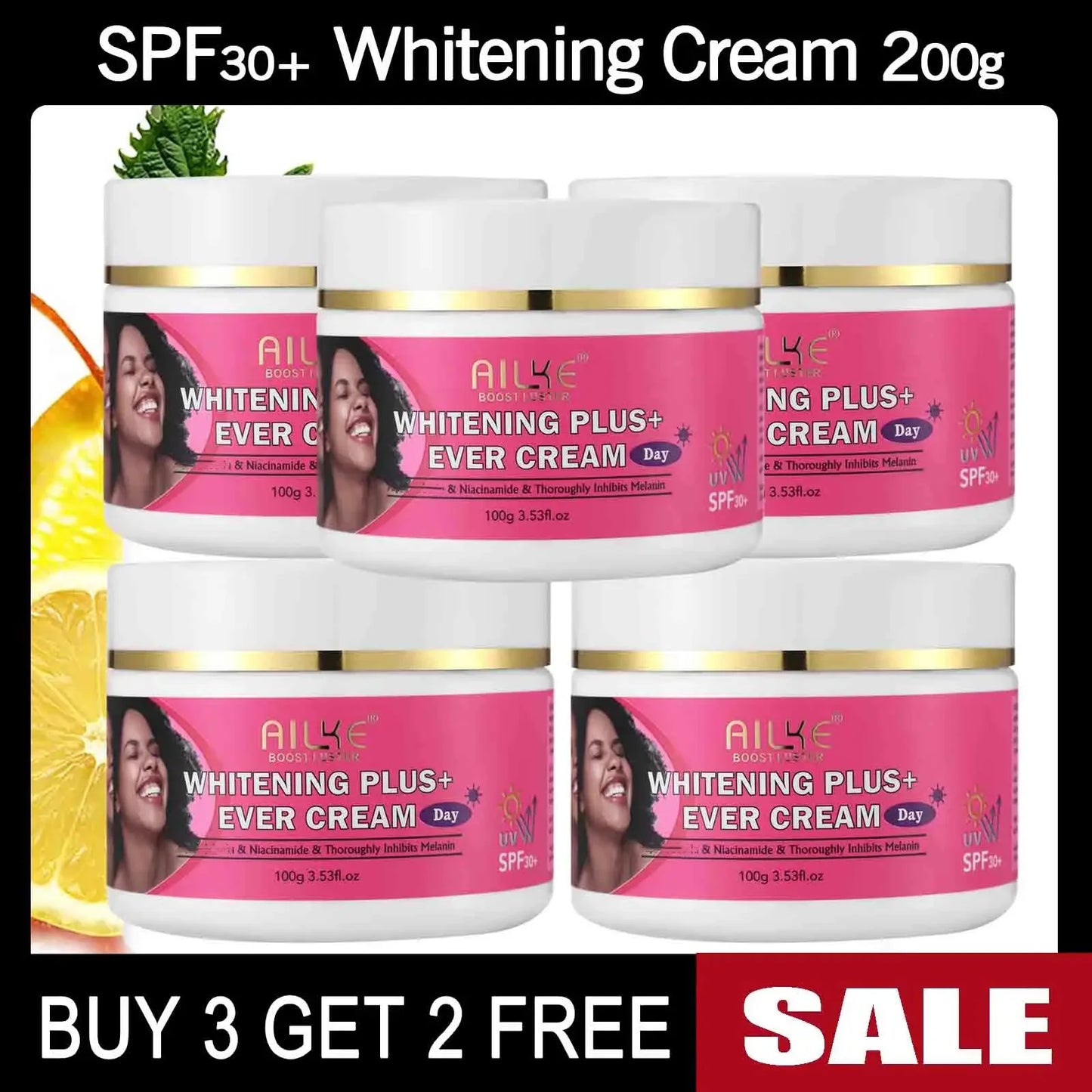 AILKE Natural Whitening Skin Care Set For All Skin Types, Remove Stubborn Acne, Dark Spots Kit, Reduce Melanin, Pigmentation