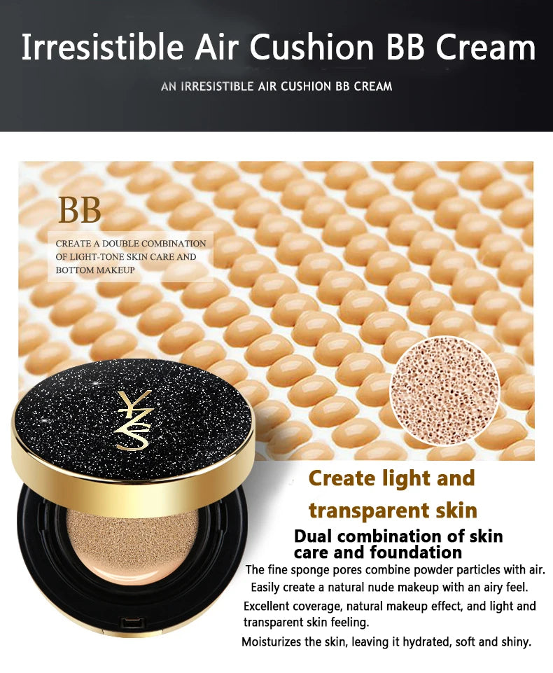 3-color moisturizing concealer,air cushion,BB cream,Light Moisturizing Isolation Cream,liquid foundation,Natural setting Makeup