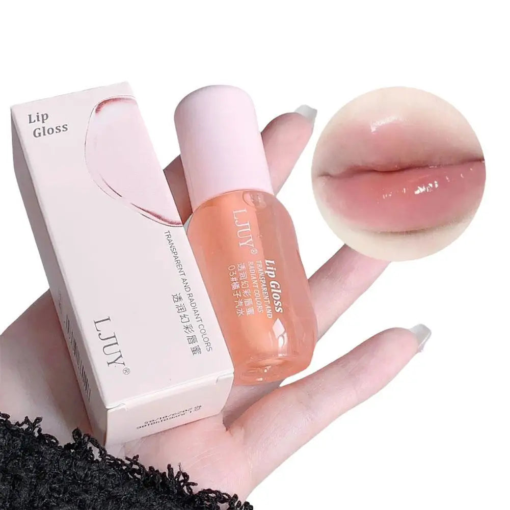 Moisturizing Lip Oil Hydrate And Soften Lip Transparent Jelly Balm Oil Unisex Fruit Lip Gloss Clear Crystal Autumn And Winter
