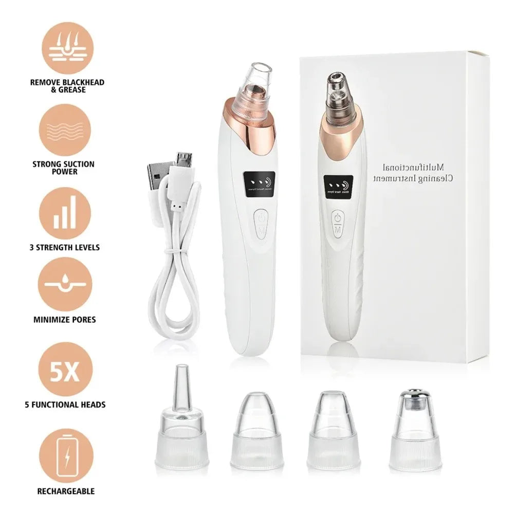 Electric Blackhead Remover Device and Mist Sprayer Face Skin Tester Skin Care Set Black Dots Vacuum Suction Face Cleaner Nourish