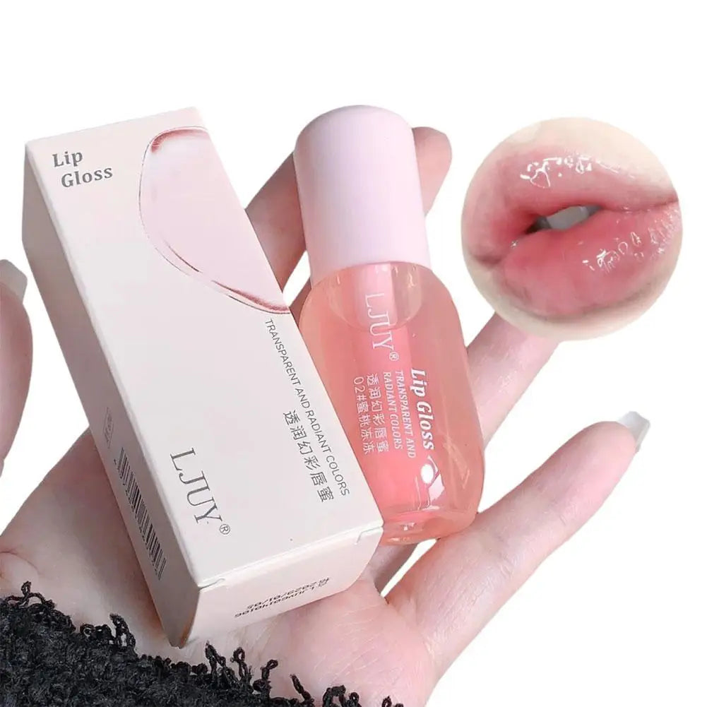 Moisturizing Lip Oil Hydrate And Soften Lip Transparent Jelly Balm Oil Unisex Fruit Lip Gloss Clear Crystal Autumn And Winter