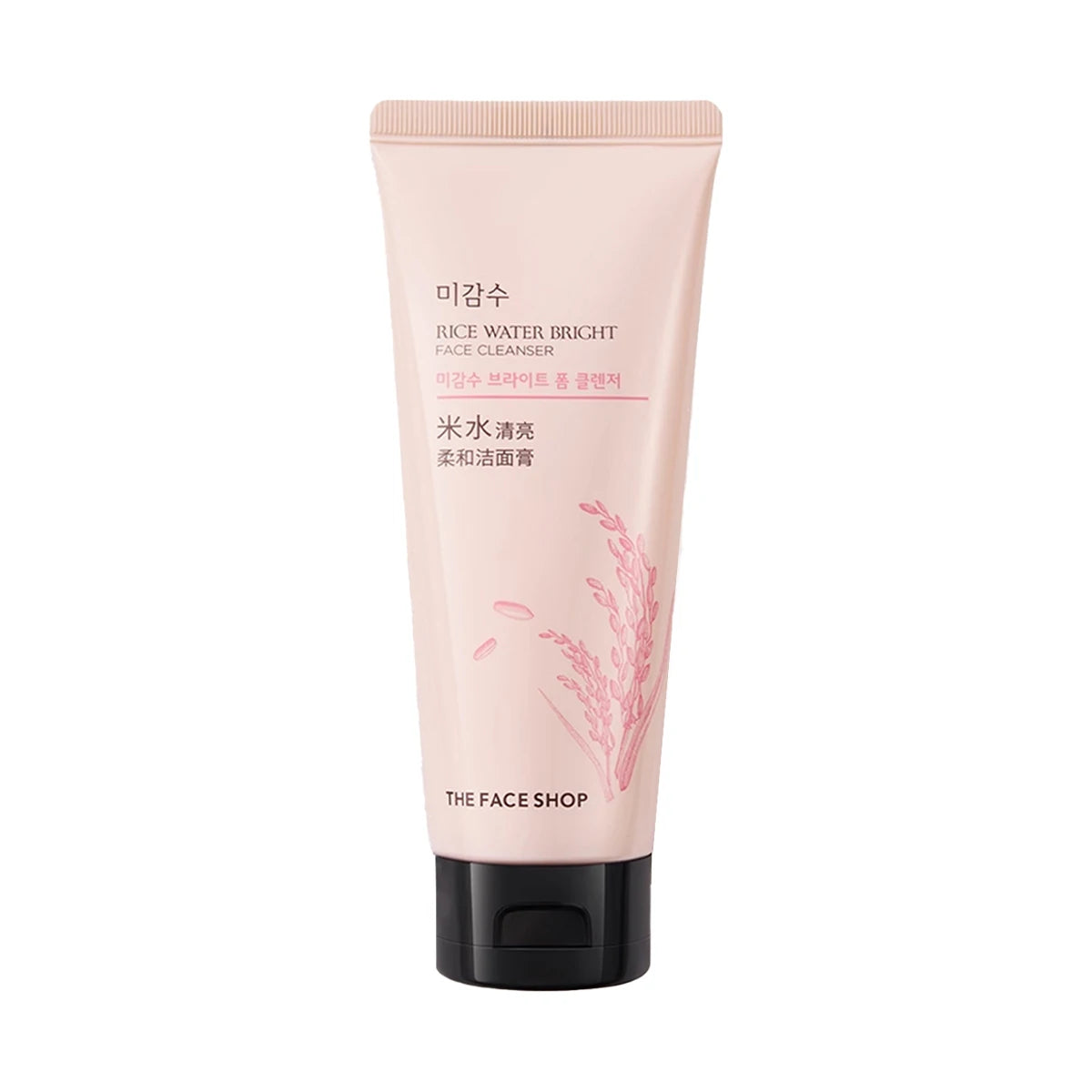 THE FACE SHOP RICE WATER BRIGHT FACE CLEANSER 150g,Luxurious Foam,Soft & Nourishing,Moisture-Retaining,K-Beauty,Korean Makeup