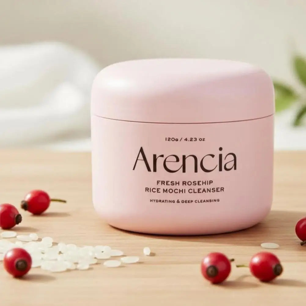 Arencia Fresh Green Rice Mochi Cleanser 120g Alcohol-Free Mineral Oil-Free Paraben-Free Gentle Formula Deep Cleanses