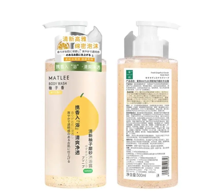 500ml/bottle MATLEE Fresh Fragrance Gentle Cleaning Moisturizing Scrub Bodys Exfoliating Repair Chicken Skin Special Shower Gel