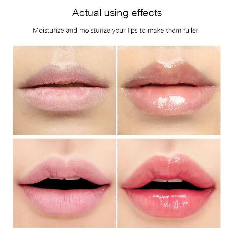 Extreme Volume Lasting Moisturizing Lip Plumping Gloss - Nutritious Mineral Oil Formula Lip Enhancer Liquid Makeup Fuller Lips