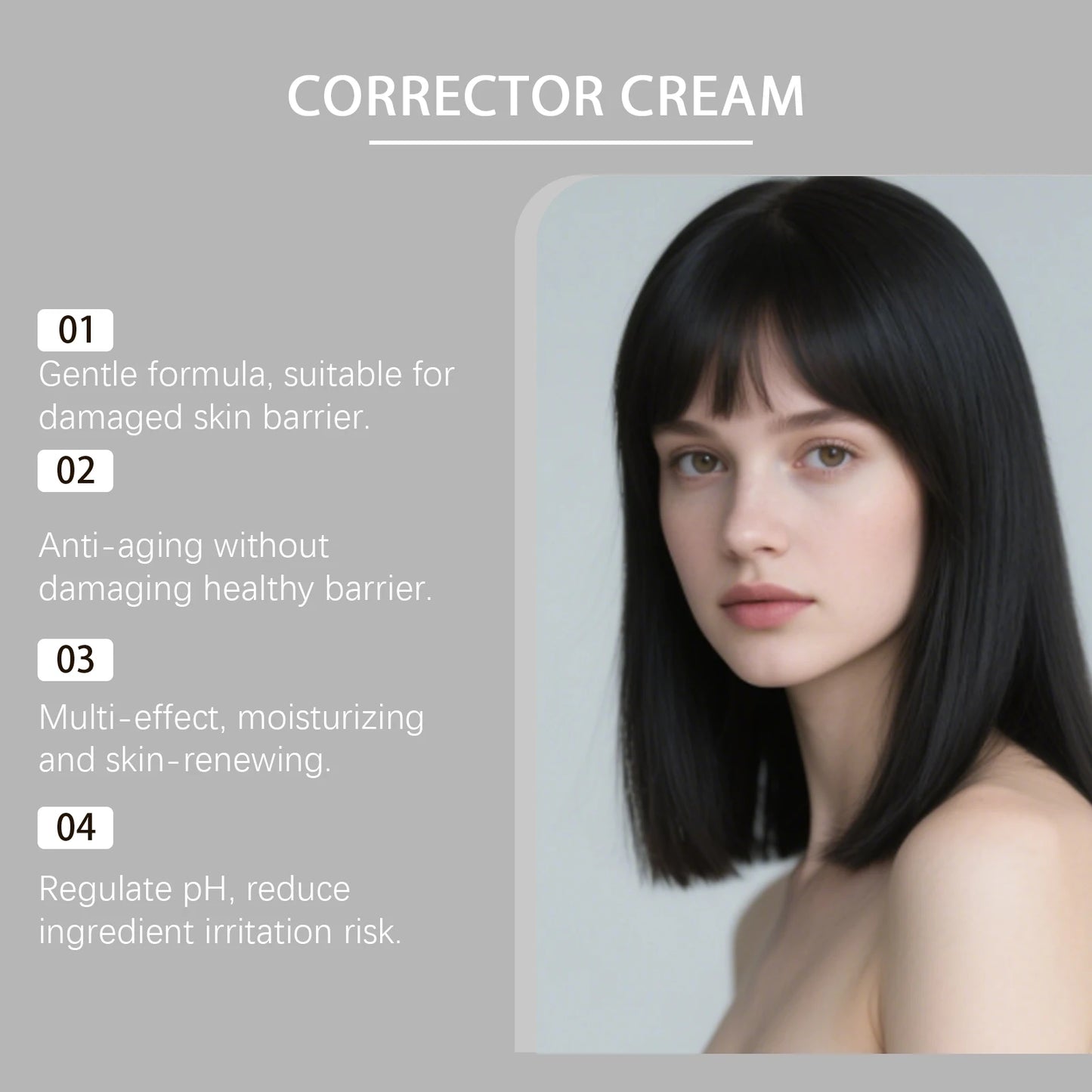 Moisturizing Corrector Cream Lightweight Hydrating Facial Care Non Greasy Quick Absorb Skin Comfort Clear Moist Smooth