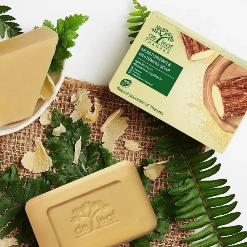 DE LEAF THANAKA Natural Moisturize Deep Cleansing Hydration Facial Body Reduce Acne Scars, Pigmentation, Smooth Soft White 100g