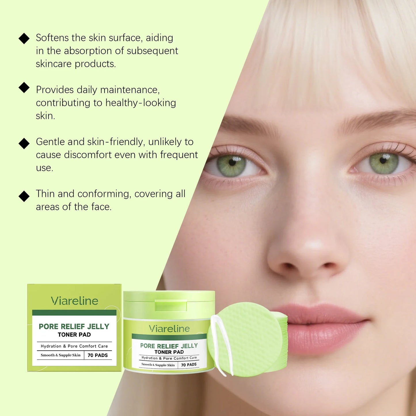 Moisturizing Calming Toner Pads Deep Hydrating Moisture Sooth Calming Improve Dry Roughness Skin Hydrating Soothing Facial Pads