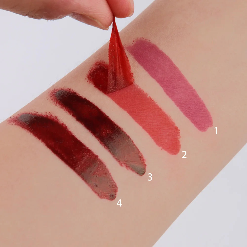 Tear off lip gloss, waterproof and sweat resistant, long-lasting moisturizing, vibrant colors, creating a bright makeup look