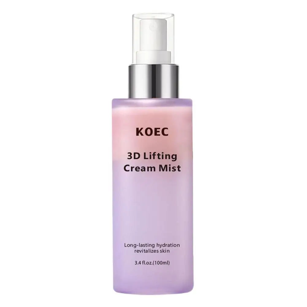 3D Lifting Firming Skincare Trio: Mist/Cream/Serum, Deep Hydration Antiaging Enhance Skin Elasticity Shrink Pores Smoothing Skin