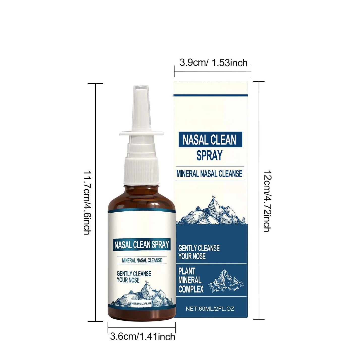 Gentle Nose Care Cleansing Spray Daily Nourishment & Cleansing，Non-Irritating Soothing Nasal Discomfort Fast-Acting Relief Spray