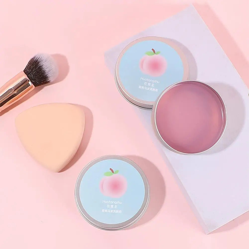 Makeup Brush Cleaner Gentle Effective Cleansing Low Foam Formula Quick Rinse Sponges Puffs Peach Oolong Scent Refreshing