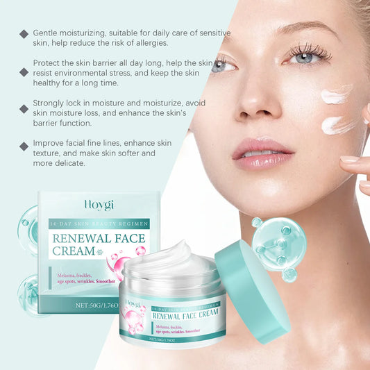 Moisturizing Face Cream Facial Skin State Moisturizing, Elastic, Tender, Moisturizing, Applying, Massage and Nursing Face Cream